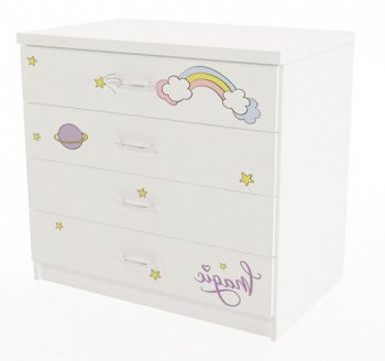 Комод ABC King Единорог ABC (4 ящика)