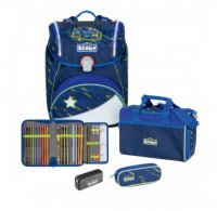 Школьный рюкзак Scout Alpha Exklusiv Safety Light Полицейский разворот 1