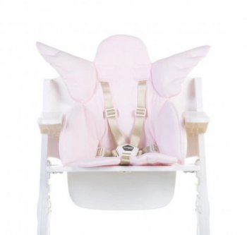 Стульчик для кормления CHILDHOME EVOLU 2 Anthracite/White С подушкой Angel Jersey Old Pink