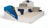 Детская кровать ABC King Police с высоким изножьем 3