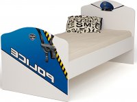 Детская кровать ABC King Police с высоким изножьем 1