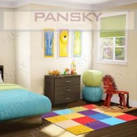 Детский ковёр в комнату Pansky Цветные квадраты-2 (120*120) 1