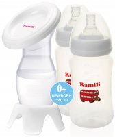 Ручной молокоотсос Ramili MC200 с двумя бутылочками 240ML (MC200240MLX2) 1