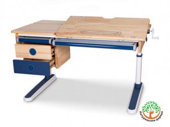Детский стол-парта Mealux Oxford Wood Lite (BD-920 Wood Lite) c ящиком Синий