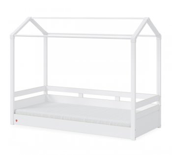 Кровать-домик с надстройкой для балдахина Cilek Montes White (90x200 cm) 20.77.1304.00