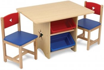 Набор детской мебели KidKraft &quot;Star&quot;(стол+2 стула+4 ящика) 26912_KE