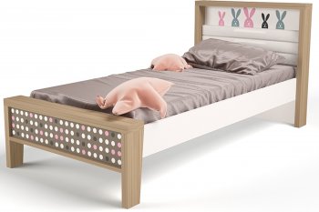 Детская кровать №1 ABC King MIX Bunny 160х90 розовый