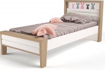 Детская кровать №2 ABC King MIX Bunny с мяг. изножьем 160х90 розовый