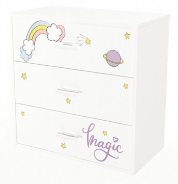 Комод ABC King Единорог (3 ящика)