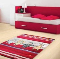 Детский ковёр в комнату Pansky 4 друга (красный) (120*180) 1