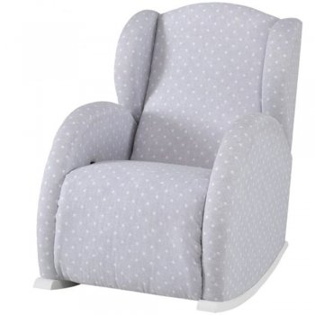 Кресло-качалка Micuna Wing/Flor Relax White/Galaxy Grey
